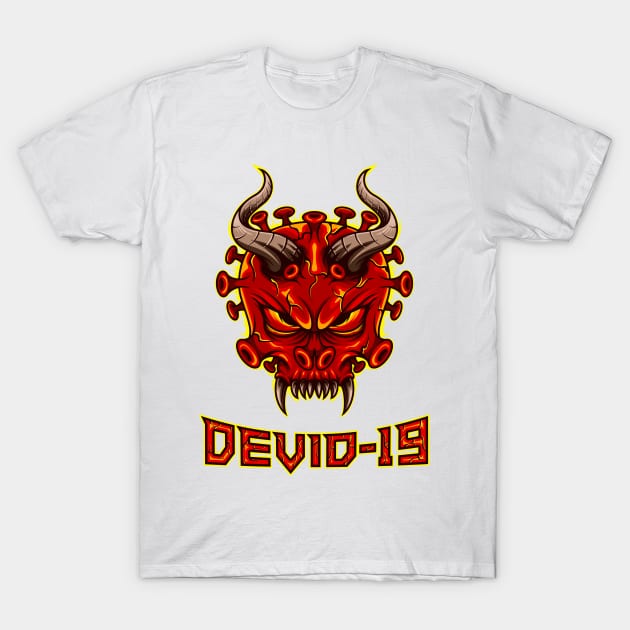 Covid-19 as devil T-Shirt by JagatKreasi